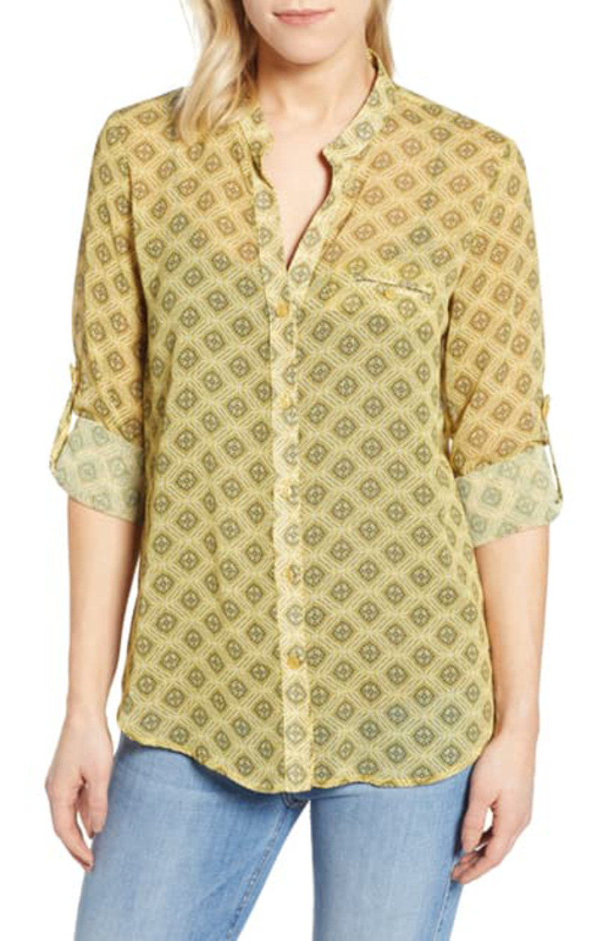 Kut From The Kloth Jasmine Top Vinchy Diamond Sunflower Size Small New